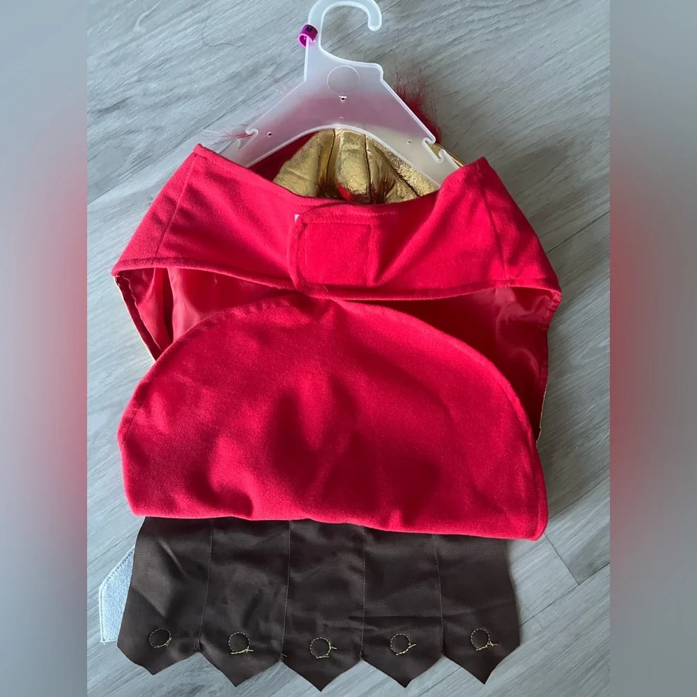 Vibrant Roman Warrior Dog Costume - Red and Gold‎